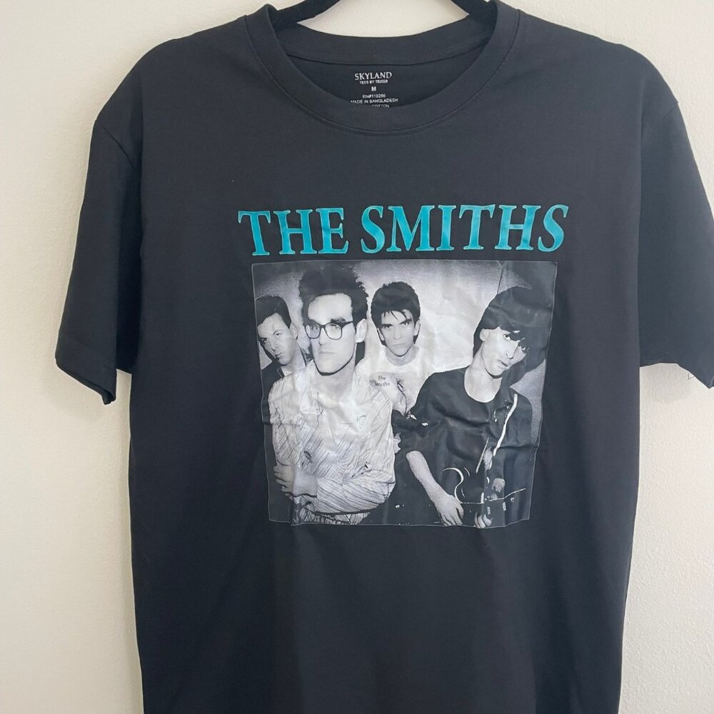 The Smiths Morrisey Vintage Reprint Tee, black size M, cotton